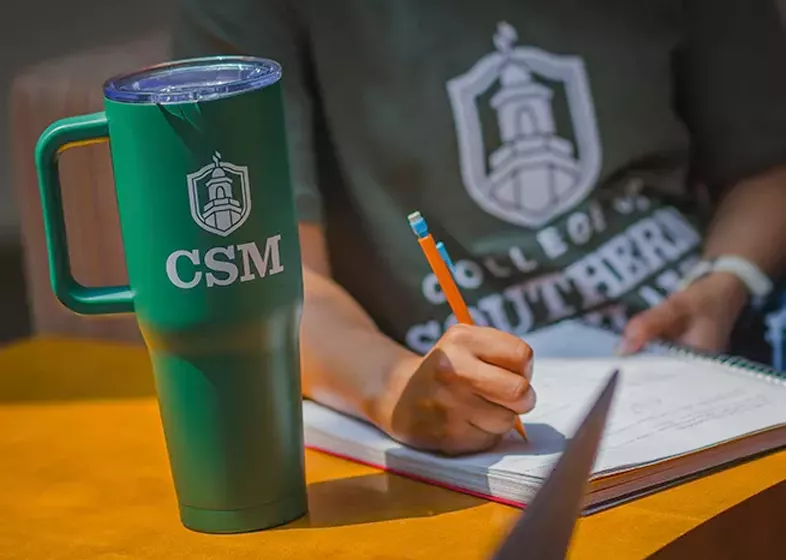 Promo items with the new CSM logo