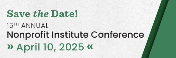 15th annual nonprofit institute conference save the date graphic